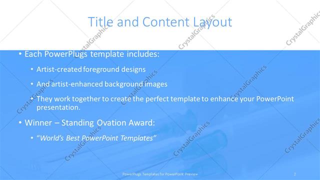 Title and Content presentation slide layout