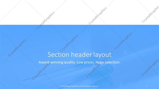 Section Header presentation slide layout