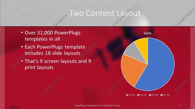 Two Content presentation slide layout