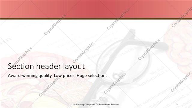 Section Header presentation slide layout