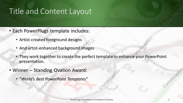 Title and Content presentation slide layout