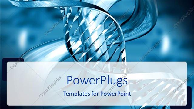  Presentation with abstract medical - Medical theme representing silvery blue DNA strands on abstract background