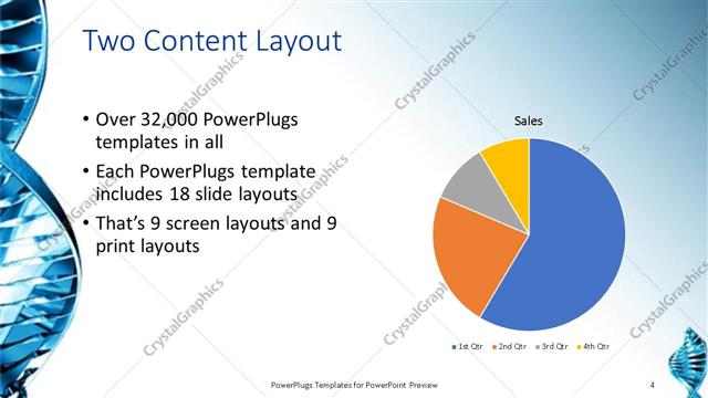 Two Content presentation slide layout