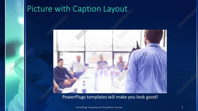 Picture with Caption presentation slide layout