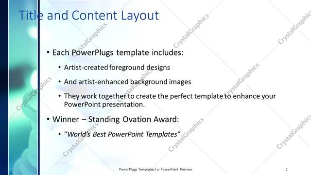 Title and Content presentation slide layout
