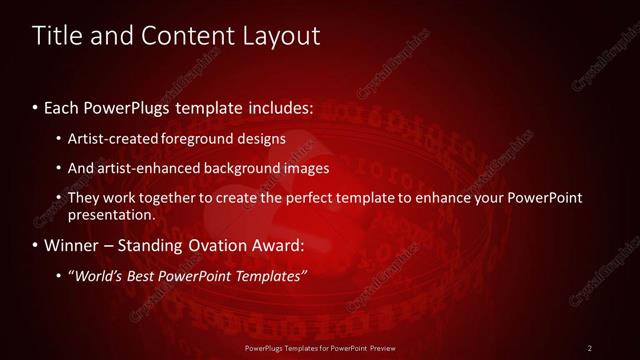Title and Content presentation slide layout