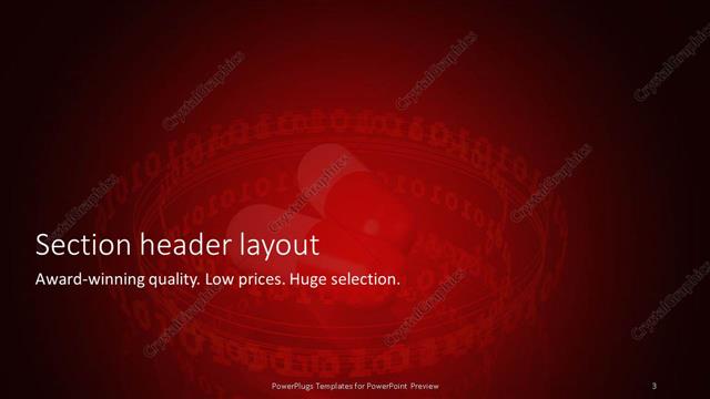 Section Header presentation slide layout