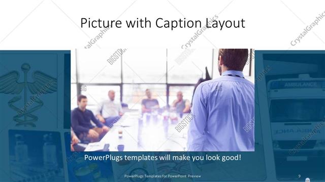 Picture with Caption presentation slide layout