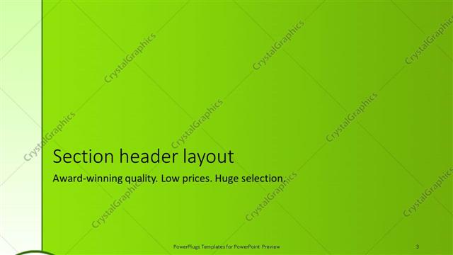 Section Header presentation slide layout