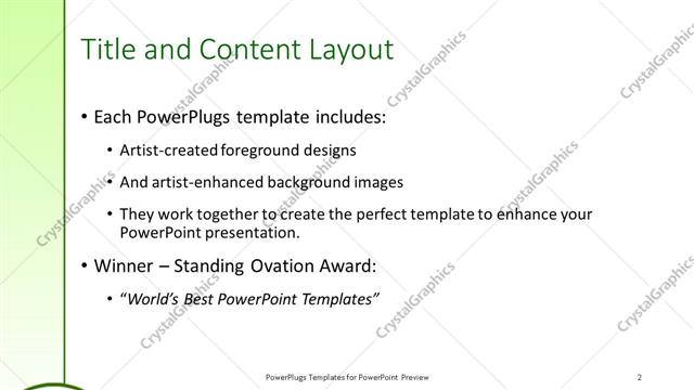 Title and Content presentation slide layout