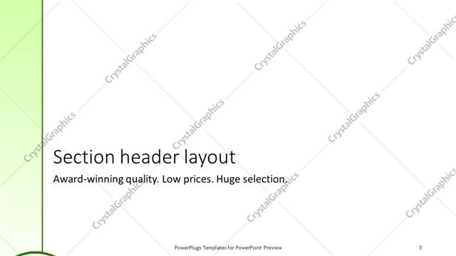Section Header presentation slide layout