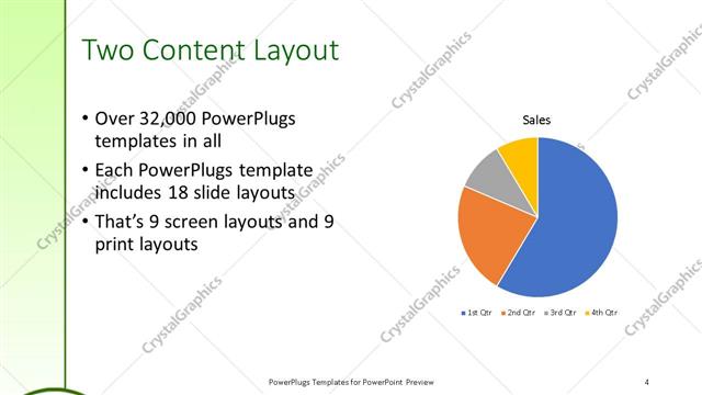 Two Content presentation slide layout
