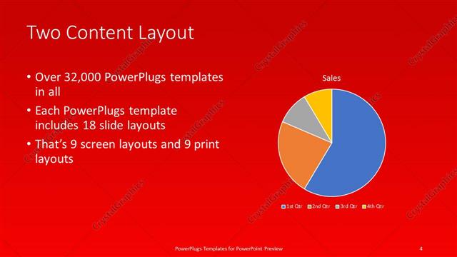 Two Content presentation slide layout