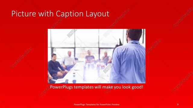 Picture with Caption presentation slide layout
