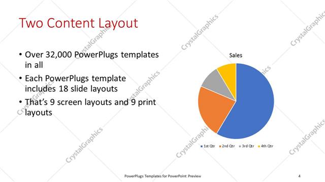 Two Content presentation slide layout