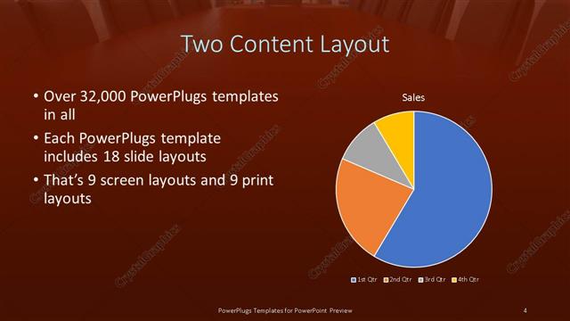 Two Content presentation slide layout