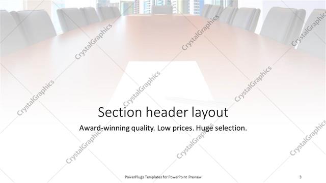 Section Header presentation slide layout