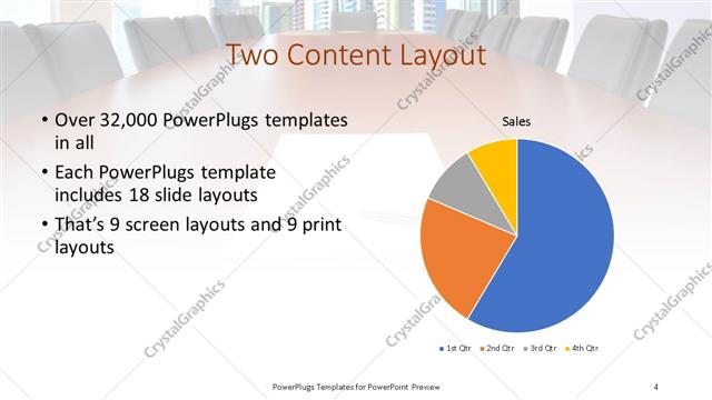 Two Content presentation slide layout