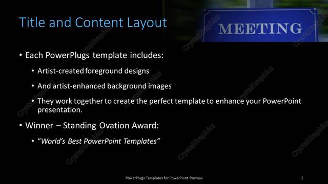 Title and Content presentation slide layout