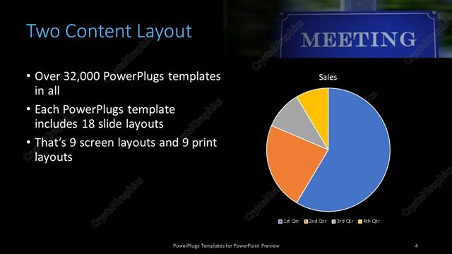 Two Content presentation slide layout