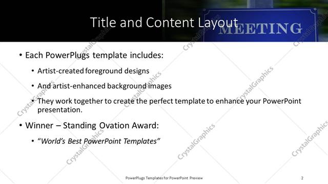 Title and Content presentation slide layout