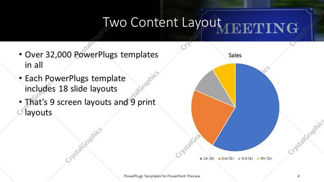Two Content presentation slide layout