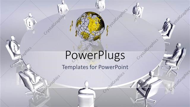  Presentation with team planning - Meeting table conference team work collaboration business planning world