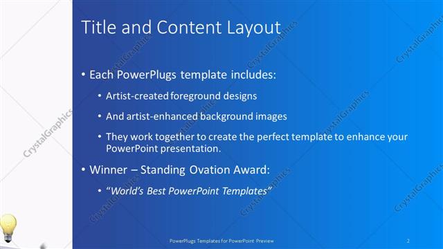 Title and Content presentation slide layout