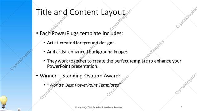 Title and Content presentation slide layout