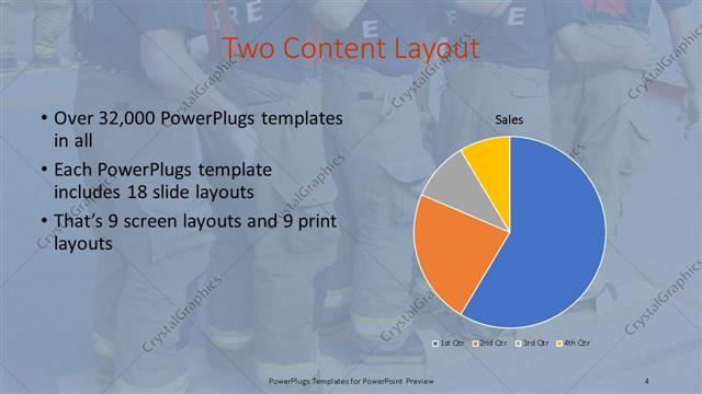 Two Content presentation slide layout