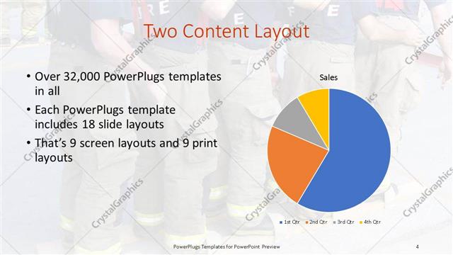 Two Content presentation slide layout