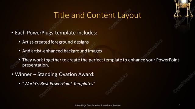 Title and Content presentation slide layout