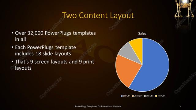 Two Content presentation slide layout