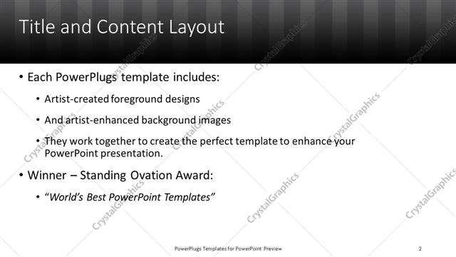 Title and Content presentation slide layout