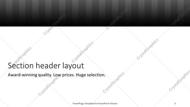 Section Header presentation slide layout