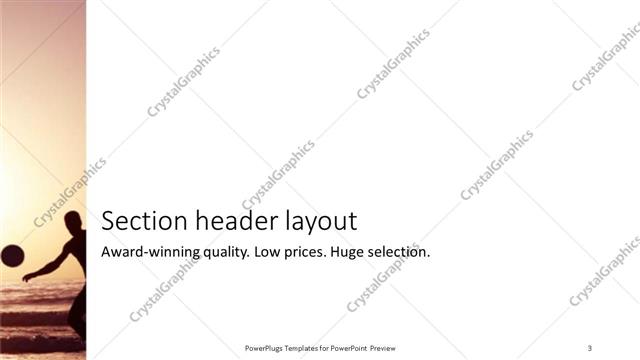 Section Header presentation slide layout