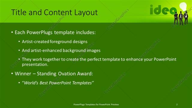 Title and Content presentation slide layout