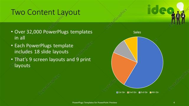 Two Content presentation slide layout