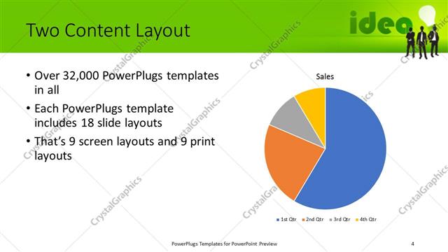 Two Content presentation slide layout