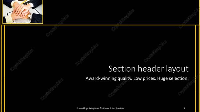 Section Header presentation slide layout
