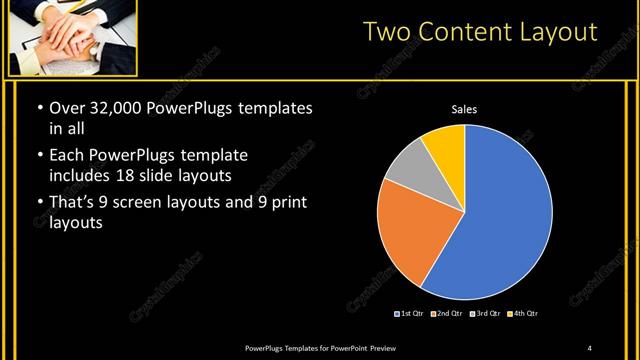 Two Content presentation slide layout