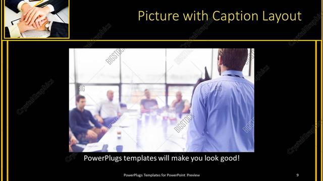 Picture with Caption presentation slide layout