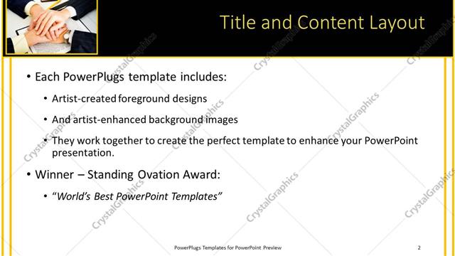 Title and Content presentation slide layout