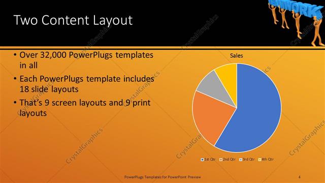 Two Content presentation slide layout