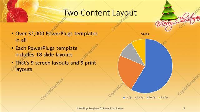 Two Content presentation slide layout