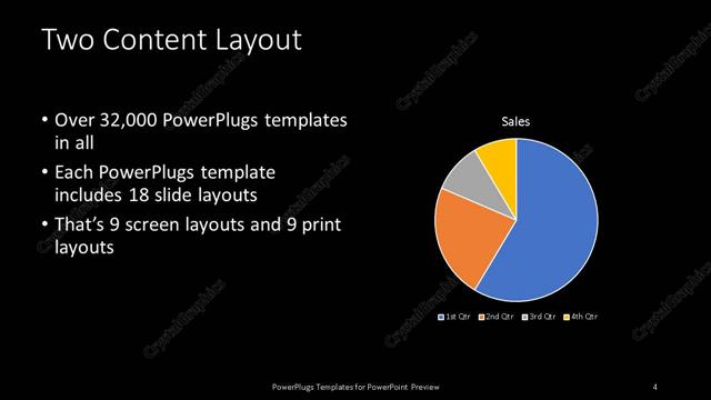 Two Content presentation slide layout