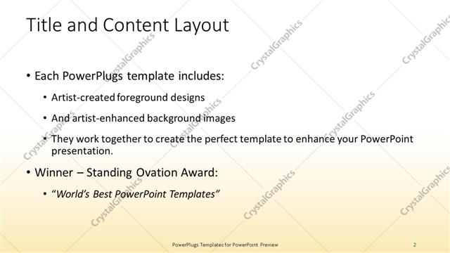 Title and Content presentation slide layout