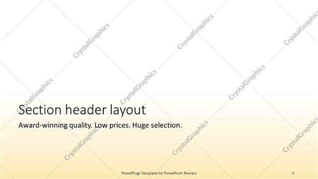 Section Header presentation slide layout