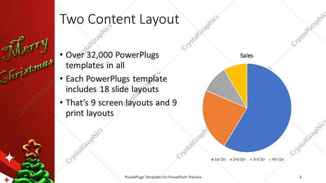 Two Content presentation slide layout