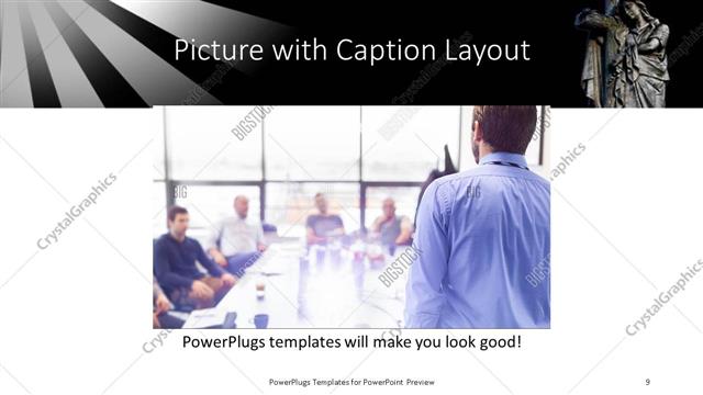 Picture with Caption presentation slide layout